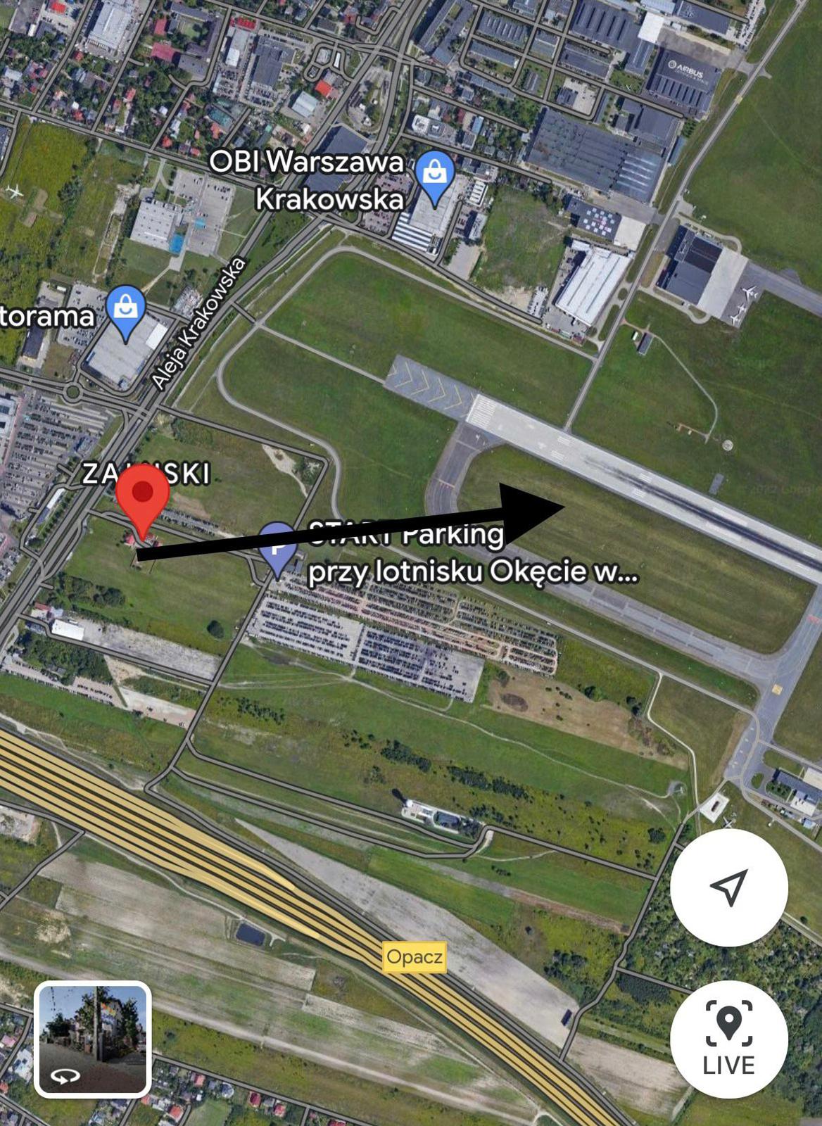 Parking najbliżej lotniska Chopina w Warszawie
